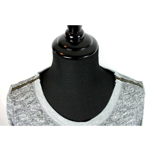 Maurices Tunic Sweater size M New York London Zipper Shoulders Lightweight Gray - Picture 2 of 4